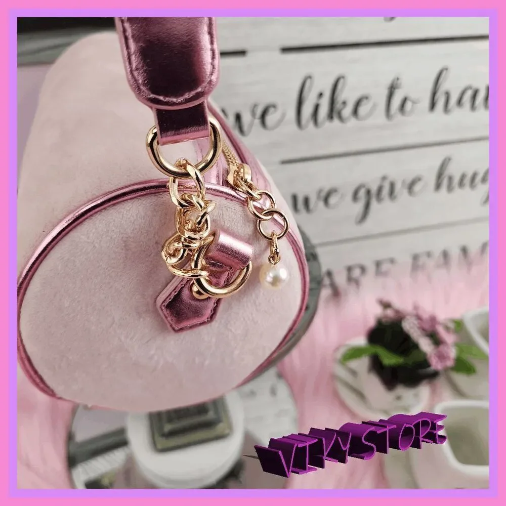 💖 NWT Juicy Couture String of Pearls Roll Bag 9x5 #7243 💖